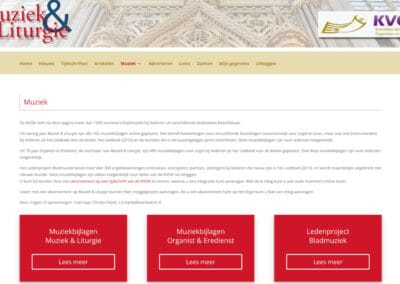 Website Muziek & Liturgie grootste Nederlandse database met gratis orgelmuziek